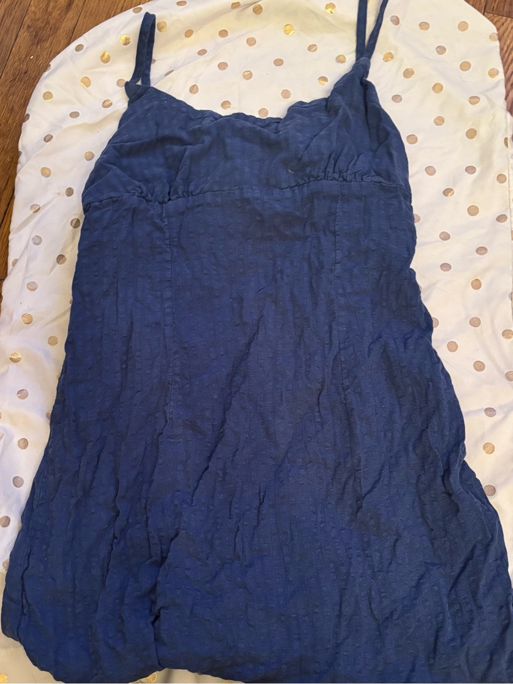 Navy Blue Spaghetti Strap Sundress
